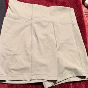 Stradivarius High-Waisted Tan Shorts